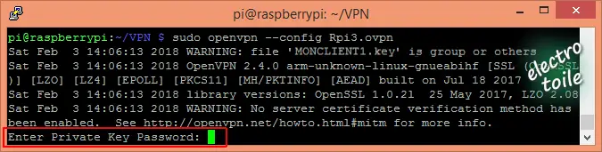 password client OpenVPN