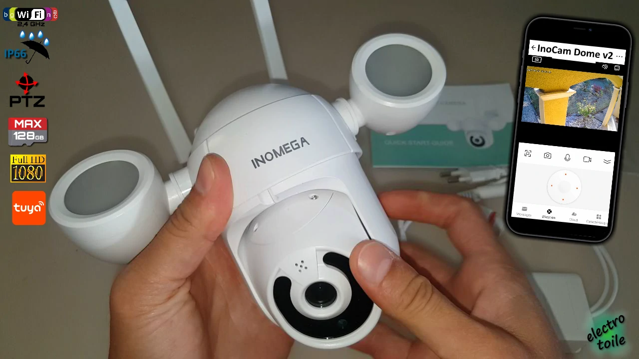 caractéristiques de la caméra de surveillance InoCam Dome v2
