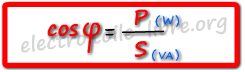 Formule permettant de calculer le cosinus PHI