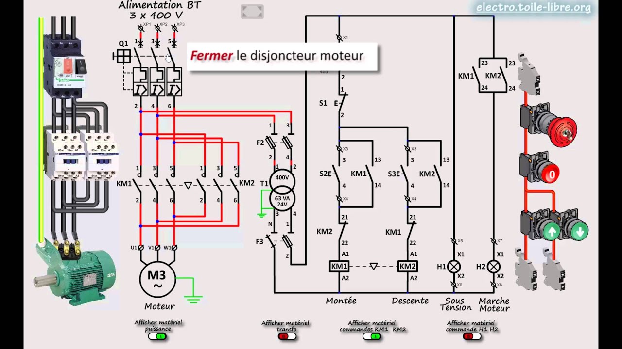 Démarrage Direct 2 Sens De Marche D'un Moteur Asynchrone Triphasé ...