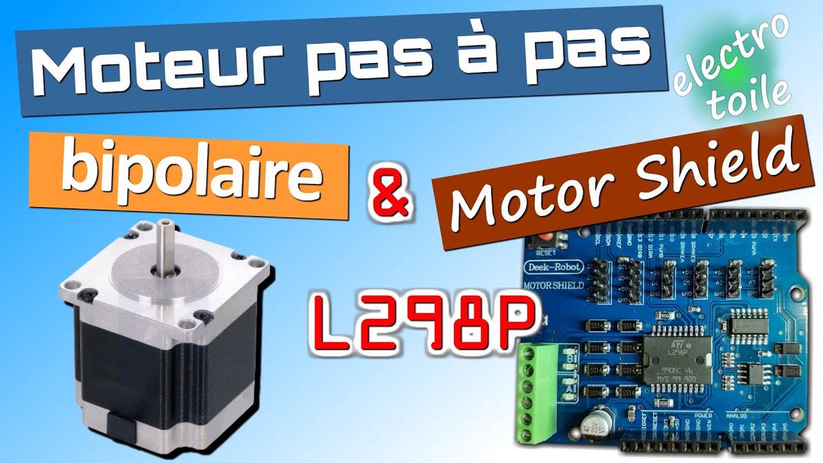 Utilisation Du Moteur Pas à Pas Bipolaire Avec Arduino Et Motor Shield L298p Câblage And Programme 👍 6753