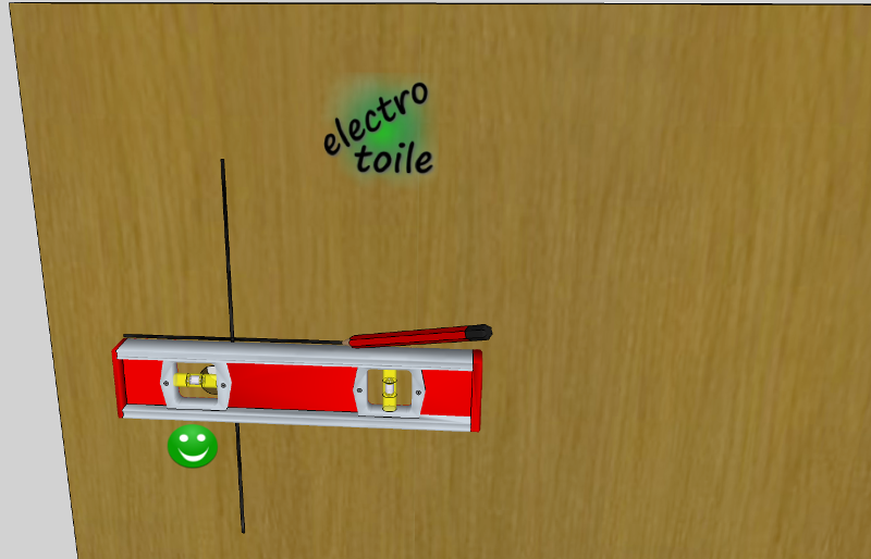 Tracé horizontal et vetical au niveau à bulles