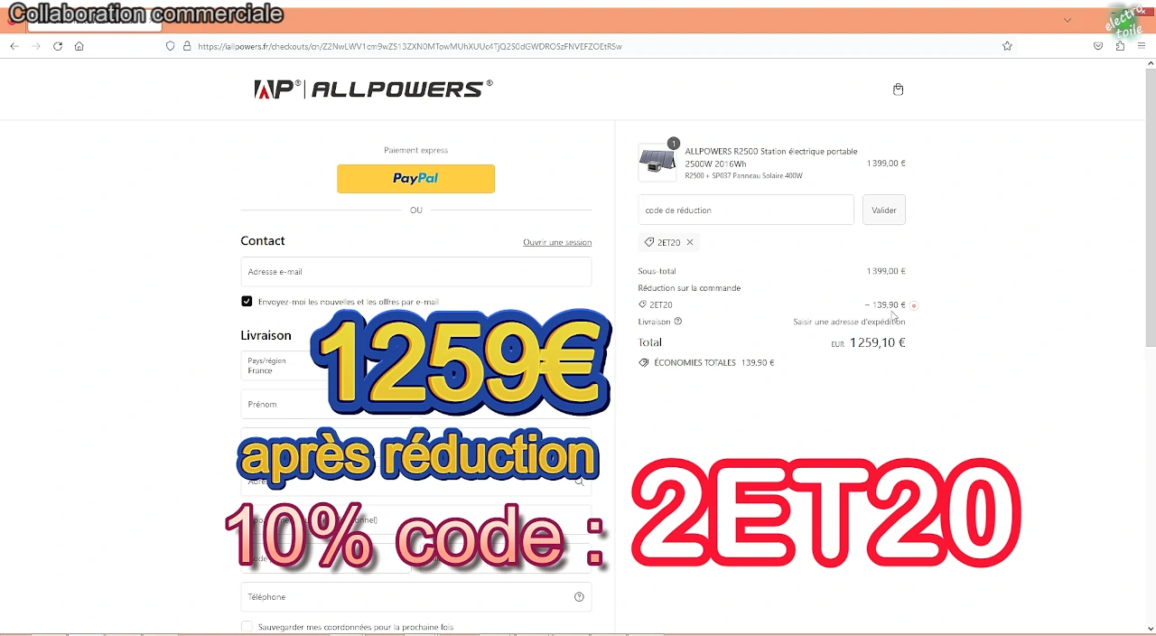 code de réduction 10% sur Allpowers