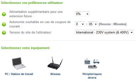 Choix de la protection Back-UPS (APC Schneider Electric)