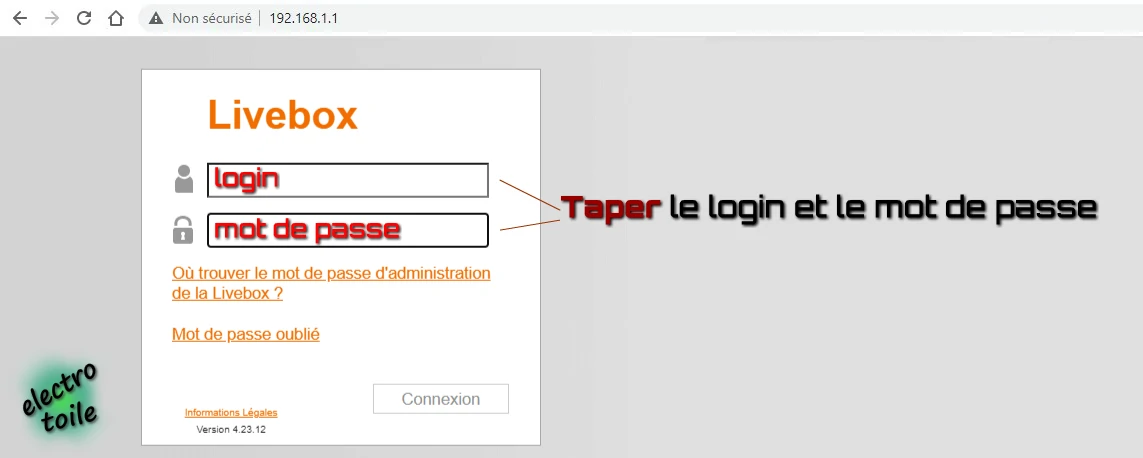 login et mot de passe box internet