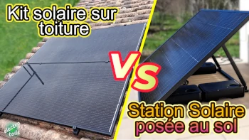 comparatif entre une station solaire au sol et un kit solaire sur toiture