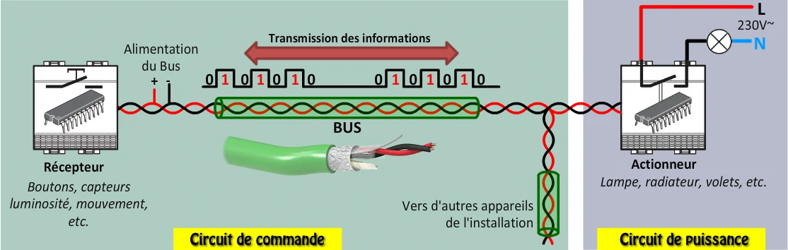 principe de la transmission des données dans le protocole de communication par bus