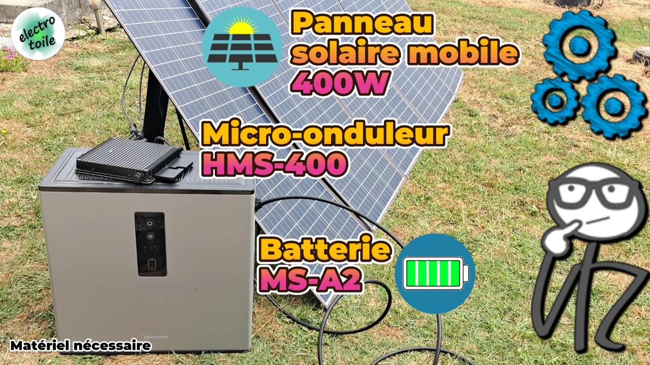 quel est le matériel nécessaire pour recharger la batterie MS-A2 de Hoymiles en hors réseau ?