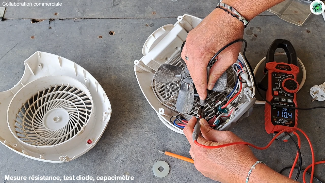 Mesure de la résistance d’un radiateur avec la pince ampèremétrique ht208D kaiweets