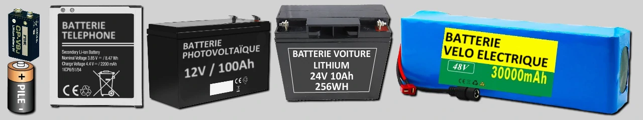 Différents types de batterie pour l'alimentation des appareils portatifs