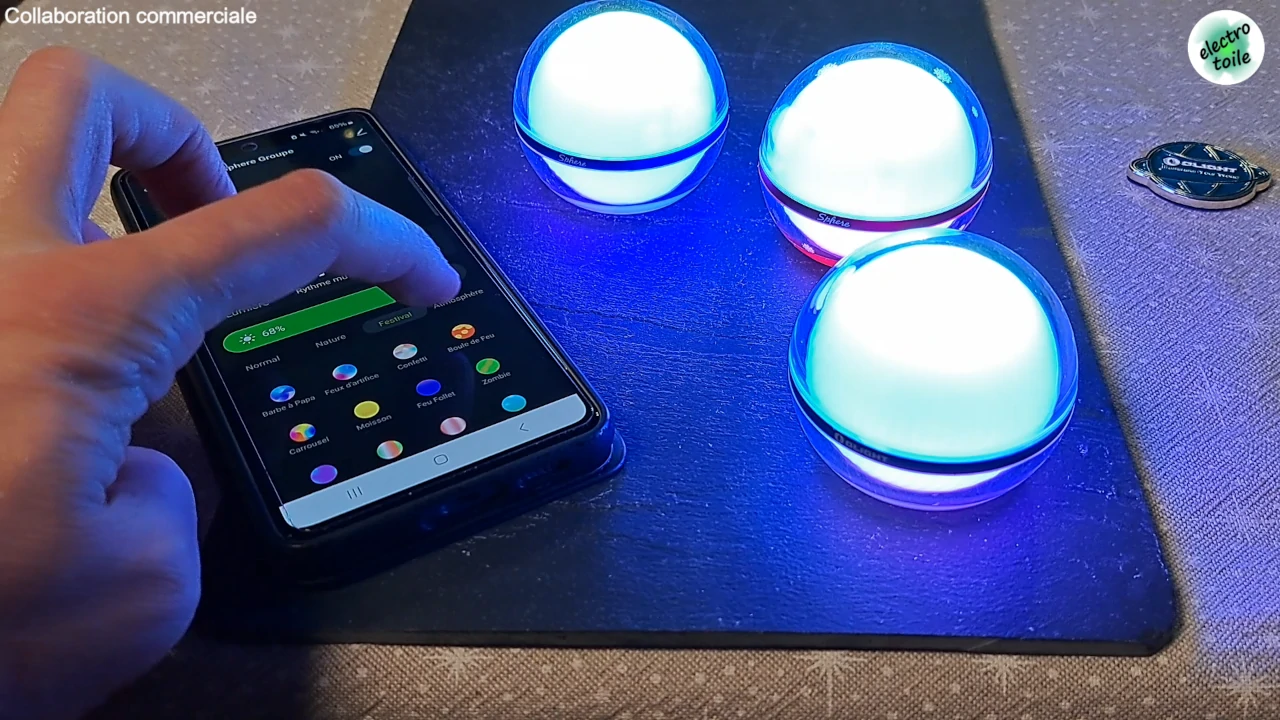 commandez à distance les sphères lumineuses avec l'application OLIGHT