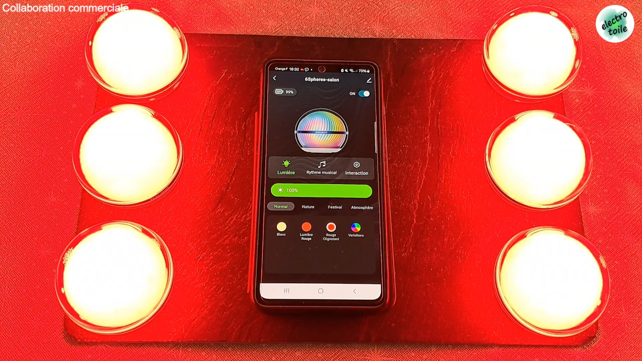 l'application Olight permet d'interagir avec le lampes