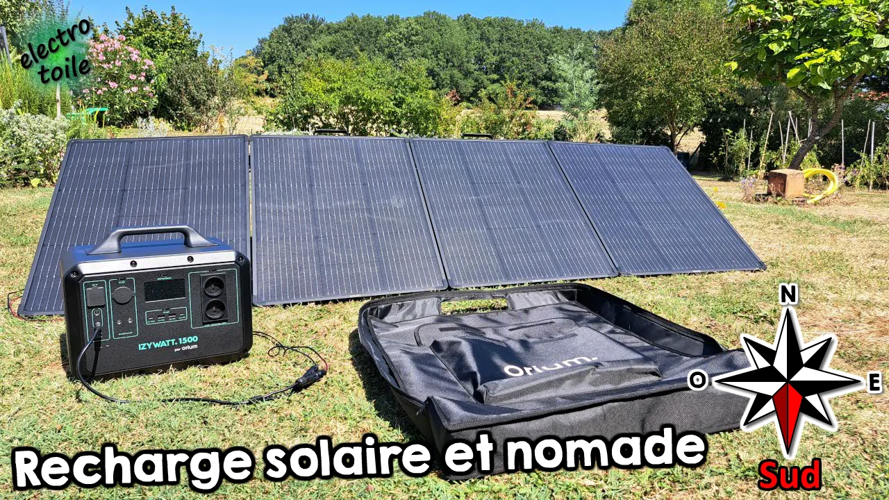 charge solaire de la station d'énergie izywatt 1500 avec le panneau photovoltaïque pliant et cadré d'Orium