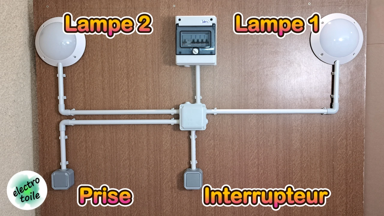 comment ajouter une prise de courant et un point lumineux sur un simple allumage ?