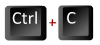 Raccourcis clavier CTRL+C copier