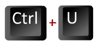 Raccourcis clavier CTRL+U souligner
