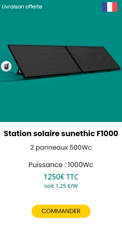 station solaire sunethic F1000