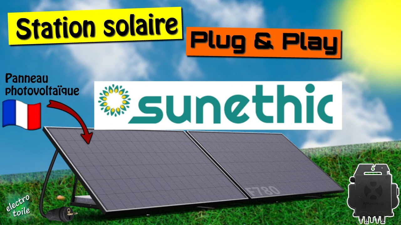 produire de l'électricité avec une station solaire plug and play sunethic