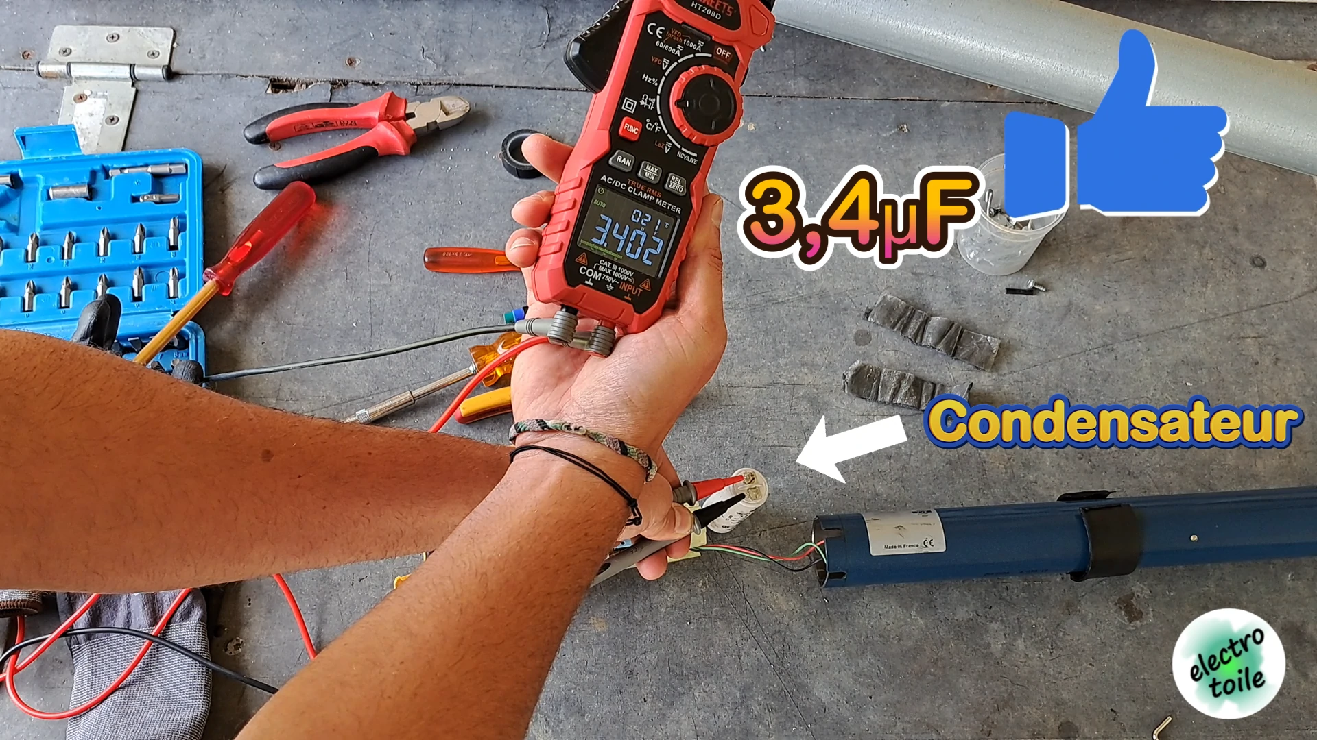comment tester le condensateur du volet roulant électrique ?