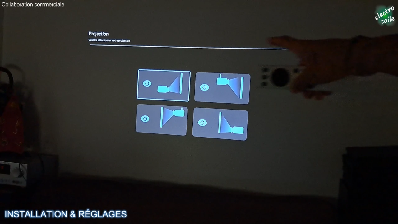 comment définir le type d'installation du vidéoprojecteur wanbo x5