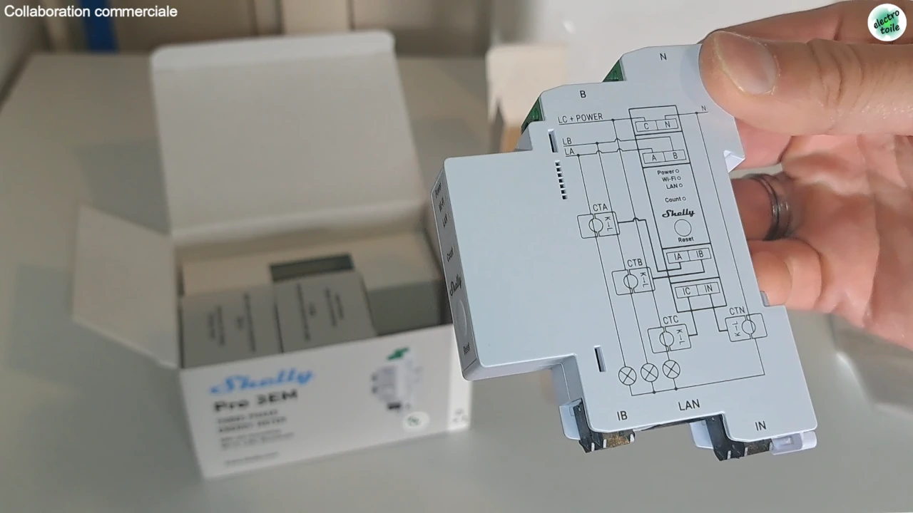 Compteur électrique Wifi Shelly Pro 3EM compatible avec hyper 2000 de Zendure