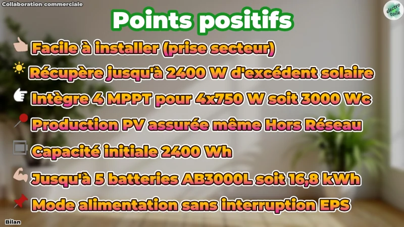 les avantages du solarflow 2400 PRO de zendure