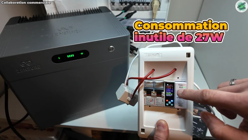 le solarflow 2400 PRO consomme 27W lorsque la prise ac off grid est activée