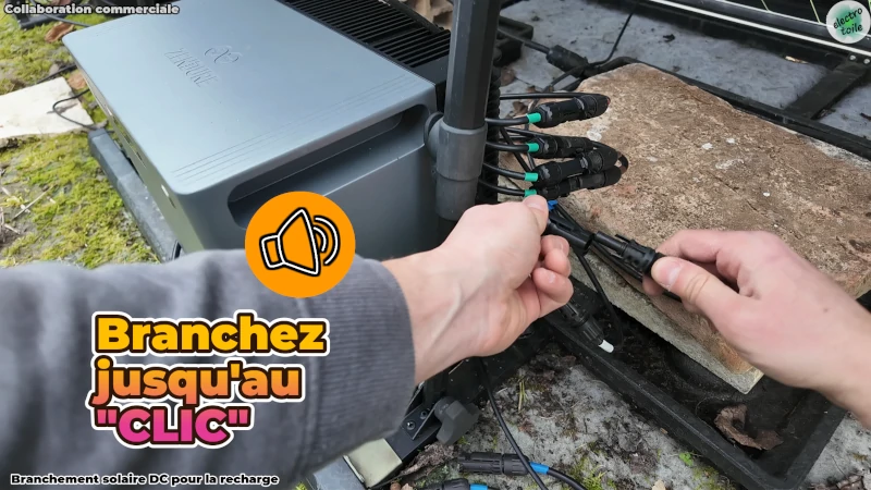 recharge solaire du solarflow 2400 pro avec panneau photovoltaïque