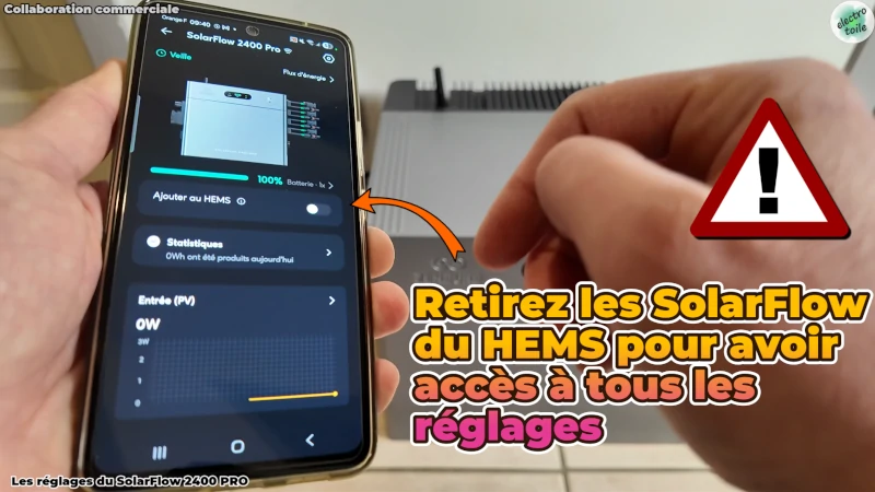 sortie le SolarFlow 2400 PRO du HEMS de Zendure